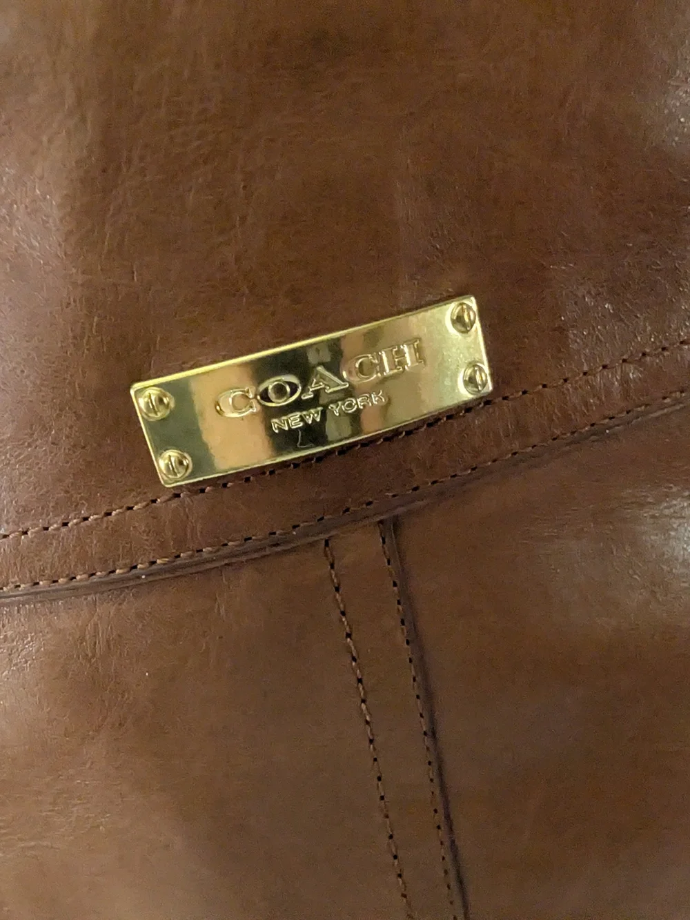 COACH Brown Leather Knee-High Riding Boots Size 10B